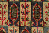 22729 - Kazak Hand-Knotted/Handmade Afghan Tribal/Nomadic Authentic/Size: 7'3" x 4'11"