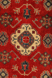 22746 - Kazak Afghan Hand-knotted Contemporary/Nomadic/Tribal Carpet/Rug/Size: 6'6" x 5'1"