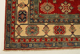 22746 - Kazak Afghan Hand-knotted Contemporary/Nomadic/Tribal Carpet/Rug/Size: 6'6" x 5'1"