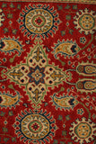 22681 - Kazak Hand-Knotted/Handmade Afghan Tribal/Nomadic Authentic/Size: 6'1' x 4'0"