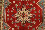 22680 - Kazak Hand-Knotted/Handmade Afghan Tribal/Nomadic Authentic/Size: 5'11" x 4'0"