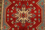 22680 - Kazak Hand-Knotted/Handmade Afghan Tribal/Nomadic Authentic/Size: 5'11" x 4'0"