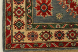 22726 - Kazak Hand-Knotted/Handmade Afghan Tribal/Nomadic Authentic/Size: 5'9" x 4'0"