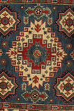 22724 - Kazak Hand-Knotted/Handmade Afghan Tribal/Nomadic Authentic/Size: 6'10" x 3'10"