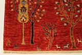 22770 - Chobi Ziegler Afghan Hand-knotted Contemporary/Traditional/Carpet/Rug/Size: 6'11" x 5'0"