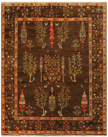 22609 - Chobi Ziegler Hand-Knotted/Handmade Afghan Rug/Carpet Modern Authentic/Size: 6'6" x 5'2"