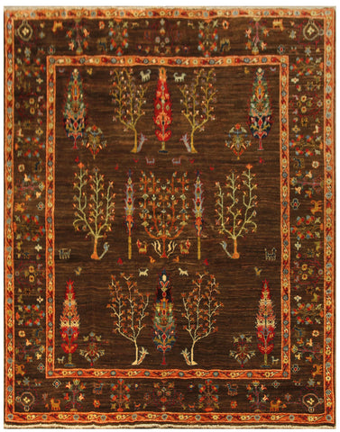 22609 - Chobi Ziegler Hand-Knotted/Handmade Afghan Rug/Carpet Modern Authentic/Size: 6'6" x 5'2"