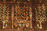 22609 - Chobi Ziegler Hand-Knotted/Handmade Afghan Rug/Carpet Modern Authentic/Size: 6'6" x 5'2"