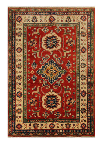 22753 - Kazak Afghan Hand-knotted Contemporary/Nomadic/Tribal Carpet/Rug/Size: 6'0" x 3'11"
