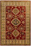 22697 - Kazak Hand-Knotted/Handmade Afghan Tribal/Nomadic Authentic/Size: 6'1" x 3'10"