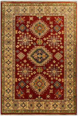 22697 - Kazak Hand-Knotted/Handmade Afghan Tribal/Nomadic Authentic/Size: 6'1" x 3'10"