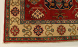 22718 - Kazak Afghan Hand-knotted Contemporary/Nomadic/Tribal Carpet/Rug/Size: 6'0" x 4'0"