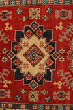 22714 - Kazak Hand-Knotted/Handmade Afghan Tribal/Nomadic Authentic/Size: 6'2" x 3'11"