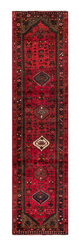 24981- Hamadan Hand-Knotted/Handmade Persian Rug/Carpet Traditional Authentic/ Size: 9'7" x 2'4"