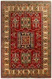 22685 - Kazak Hand-Knotted/Handmade Afghan Tribal/Nomadic Authentic/Size: 6'0" x 4'0"