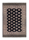 25196- Jaldar Hand-knotted/Handmade Pakistani Rug/Carpet Traditional Authentic/Size: 8'2" x 5'7"