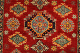 22691 - Kazak Hand-Knotted/Handmade Afghan Tribal/Nomadic Authentic/Size: 5'9" x 4'0"