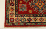 22691 - Kazak Hand-Knotted/Handmade Afghan Tribal/Nomadic Authentic/Size: 5'9" x 4'0"