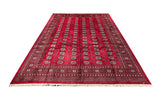 25286-Bokhara Hand-Knotted/Handmade Pakistani Rug/Carpet Tribal/Nomadic Authentic/ Size: 11'0" x 8'3"