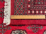 25286-Bokhara Hand-Knotted/Handmade Pakistani Rug/Carpet Tribal/Nomadic Authentic/ Size: 11'0" x 8'3"