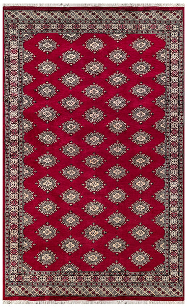 25194- Jaldar Hand-knotted/Handmade Pakistani Rug/Carpet Traditional Authentic/Size: 8'7" x 5'1"