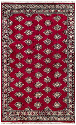 25194- Jaldar Hand-knotted/Handmade Pakistani Rug/Carpet Traditional Authentic/Size: 8'7" x 5'1"