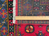 25325- Khal Mohammad Afghan Hand-Knotted Authentic/Traditional/Carpet/Rug/ Size: 9'6" x 2'7"