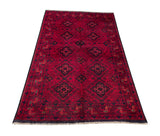 25308- Khal Mohammad Afghan Hand-Knotted Authentic/Traditional/Carpet/Rug/ Size: 6'4" x 4'0"