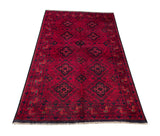25308- Khal Mohammad Afghan Hand-Knotted Authentic/Traditional/Carpet/Rug/ Size: 6'4" x 4'0"