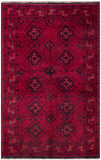 25308- Khal Mohammad Afghan Hand-Knotted Authentic/Traditional/Carpet/Rug/ Size: 6'4" x 4'0"