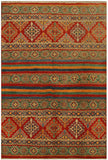22673 - Kazak Hand-Knotted/Handmade Afghan Tribal/Nomadic Authentic/Size: 6'0" x 4'2"