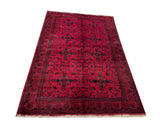 25313- Khal Mohammad Afghan Hand-Knotted Authentic/Traditional/Carpet/Rug/ Size: 6'5" x 4'2"