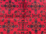 25313- Khal Mohammad Afghan Hand-Knotted Authentic/Traditional/Carpet/Rug/ Size: 6'5" x 4'2"