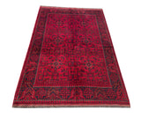 25307- Khal Mohammad Afghan Hand-Knotted Authentic/Traditional/Carpet/Rug/ Size: 6'5" x 4'3"