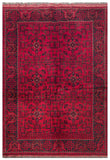 25307- Khal Mohammad Afghan Hand-Knotted Authentic/Traditional/Carpet/Rug/ Size: 6'5" x 4'3"