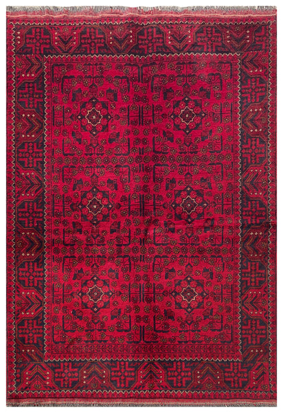 25307- Khal Mohammad Afghan Hand-Knotted Authentic/Traditional/Carpet/Rug/ Size: 6'5" x 4'3"