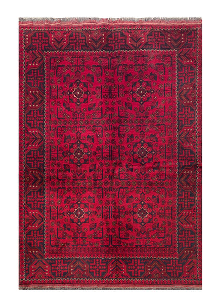 25307- Khal Mohammad Afghan Hand-Knotted Authentic/Traditional/Carpet/Rug/ Size: 6'5" x 4'3"