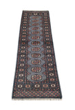 25037-Bokhara Hand-Knotted/Handmade Pakistani Rug/Carpet Tribal/Nomadic Authentic/ Size: 5'11" x 2'0"/180cm x 61cm