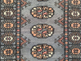 25037-Bokhara Hand-Knotted/Handmade Pakistani Rug/Carpet Tribal/Nomadic Authentic/ Size: 5'11" x 2'0"/180cm x 61cm