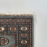 25037-Bokhara Hand-Knotted/Handmade Pakistani Rug/Carpet Tribal/Nomadic Authentic/ Size: 5'11" x 2'0"