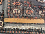 25037-Bokhara Hand-Knotted/Handmade Pakistani Rug/Carpet Tribal/Nomadic Authentic/ Size: 5'11" x 2'0"/180cm x 61cm