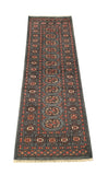 25038-Bokhara Hand-Knotted/Handmade Pakistani Rug/Carpet Tribal/Nomadic Authentic/ Size: 6'0" x 2'1"/183cm x 64cm