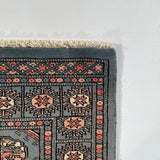 25038-Bokhara Hand-Knotted/Handmade Pakistani Rug/Carpet Tribal/Nomadic Authentic/ Size: 6'0" x 2'1"/183cm x 64cm