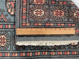 25038-Bokhara Hand-Knotted/Handmade Pakistani Rug/Carpet Tribal/Nomadic Authentic/ Size: 6'0" x 2'1"/183cm x 64cm