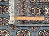 25040-Bokhara Hand-Knotted/Handmade Pakistani Rug/Carpet Tribal/Nomadic Authentic/ Size: 6'4" x 4'1"/193cm x 125cm