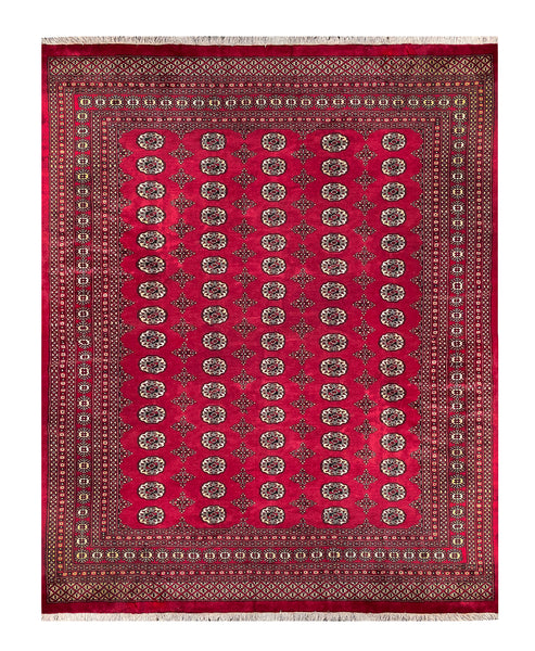 25287-Bokhara Hand-Knotted/Handmade Pakistani Rug/Carpet Tribal/Nomadic Authentic/ Size: 10'10" x 8'4"