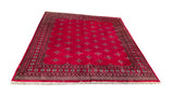 25299-Bokhara Hand-Knotted/Handmade Pakistani Rug/Carpet Tribal/Nomadic Authentic/ Size: 8'4" x 8'2"