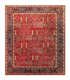 25362- Chobi Ziegler Afghan Hand-Knotted Contemporary/Modern Runner/Size: 9'10" x 8'5"