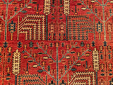 25362- Chobi Ziegler Afghan Hand-Knotted Contemporary/Modern Runner/Size: 9'10" x 8'5"