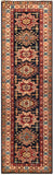 24995-Royal Kazak Hand-Knotted/Handmade Afghan Rug/Carpet Tribal/Nomadic Authentic/ Size: 9’2” x 2’8”/279cm x 81cm